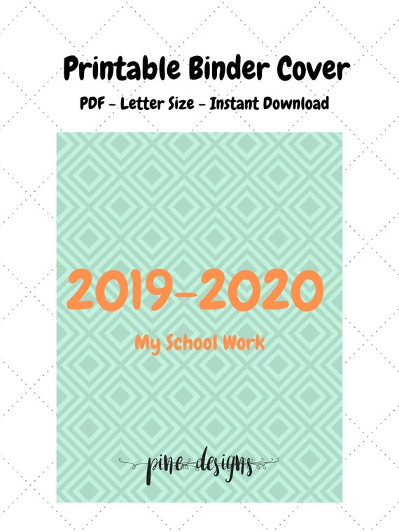 binder cover printable binder pdf binder front cover