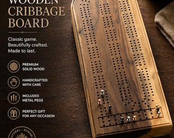 Live Edge Walnut Cribbage Board
