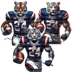 Imagens digitais "Tiger Clipart" da Jackson State University | Download instantâneo | Arte HBCU | College Spirit Graphics
