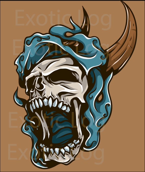 Skull Svg Skull Vector Skeleton Svg Skull Clipart Skull Etsy