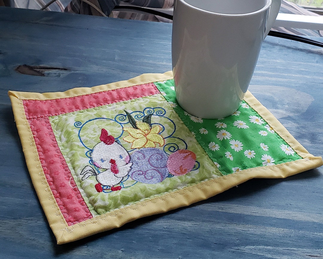 Quilted Easter Mug Rug Etsy