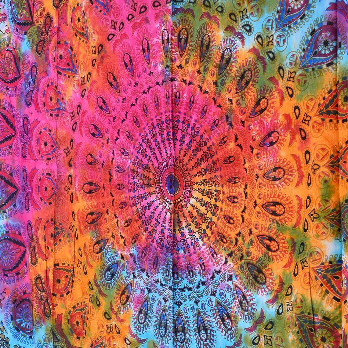 Tapestry Rainbow Multi tapestry Wall Hanging Mandala Etsy