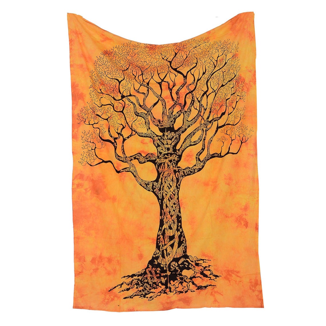 Tapestry Orange Nature Tree TieDye tapestry Wall tapestries Etsy