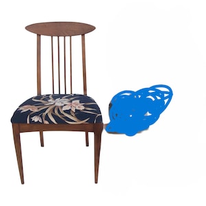 Broyhill Sculptra Mid-Century Cat&#39;s Eye Walnut Dining Side Chair ONE CHAIR Pickup Only
