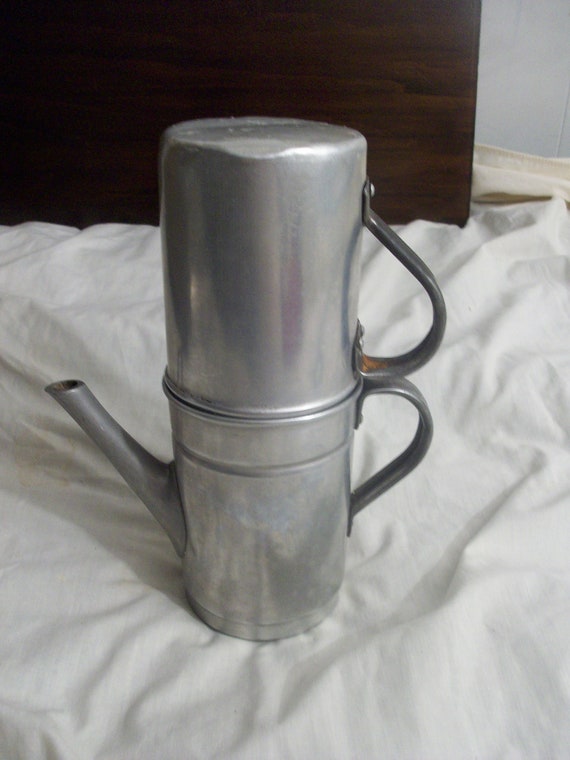 Vintage Aluminum Coffee Pot Camping Outdoor Coffee Pot 