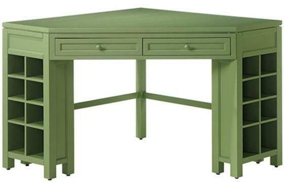 Martha Stewart Home Decorators Corner Craft Desk New Green Get Etsy