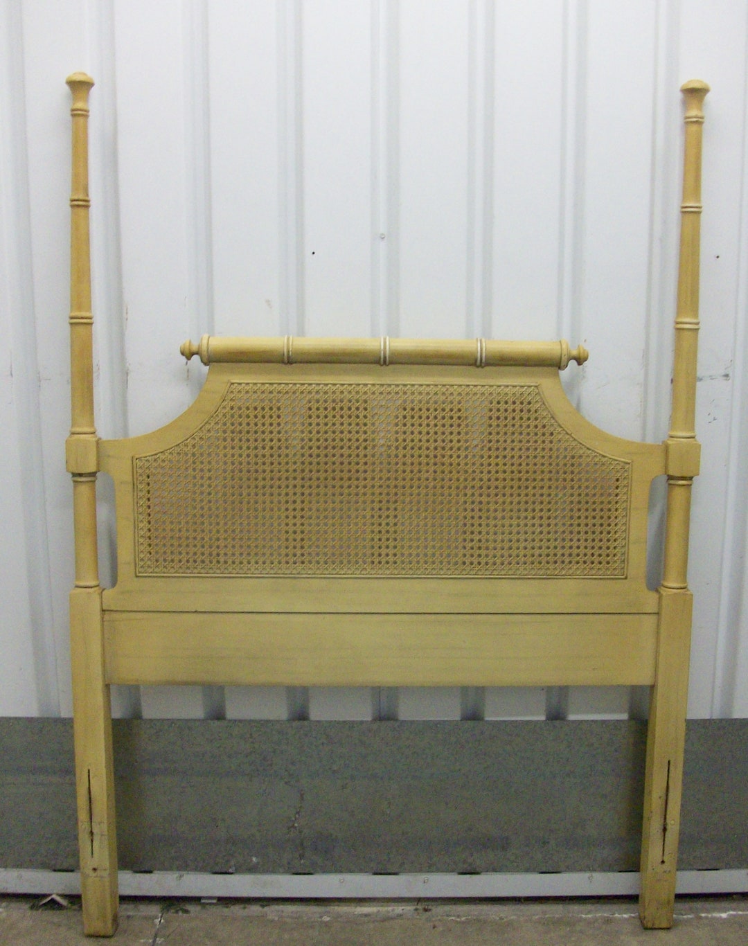 Buy Hollywood Regency Henry Link Headboard Faux Bamboo Caned Twin Headboard Shipping delivery Costs Extra Please Vote on a Color Send a Message Online