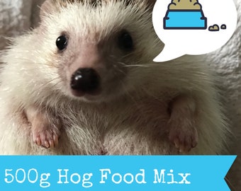 500g (1.10 lb) African pygmy hedgehog food mix. Hedgehog biscuit mix. Dry food mix.