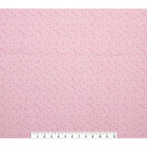 Pink Stars, FLANNEL fabric by the yard
