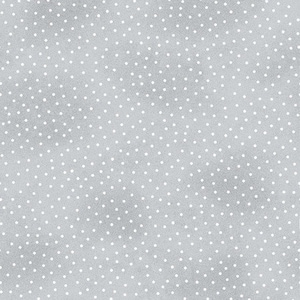 May include: A seamless pattern featuring small, evenly spaced white polka dots on a soft gray background. The dots are consistent in size and distribution, creating a classic and versatile design suitable for various applications.