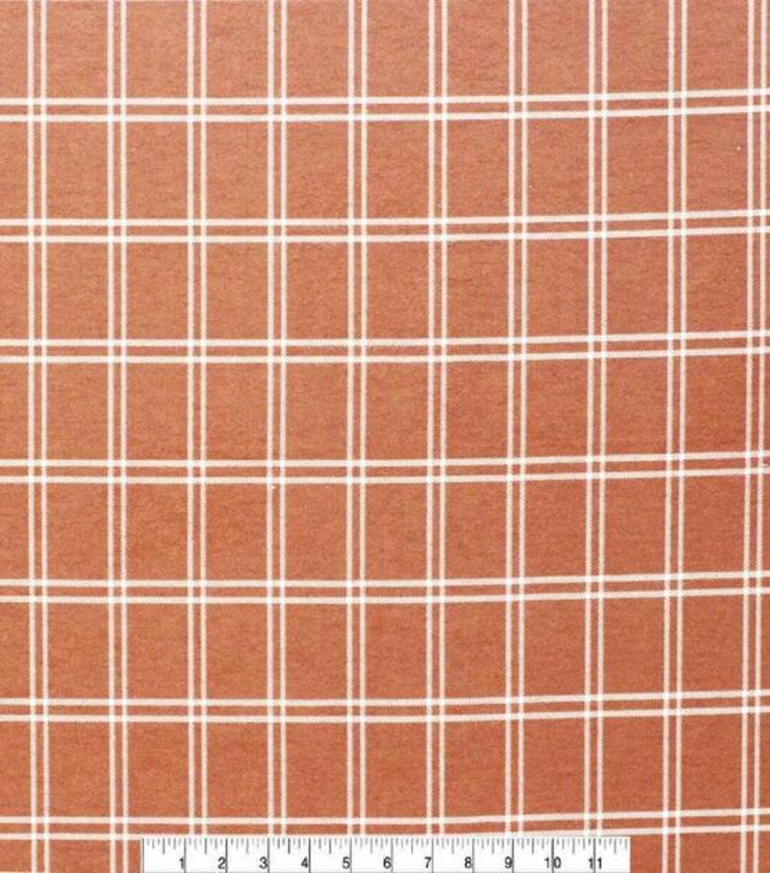 Rust Color Flannel Rust Plaid, FLANNEL Fabric by the Yard - Etsy