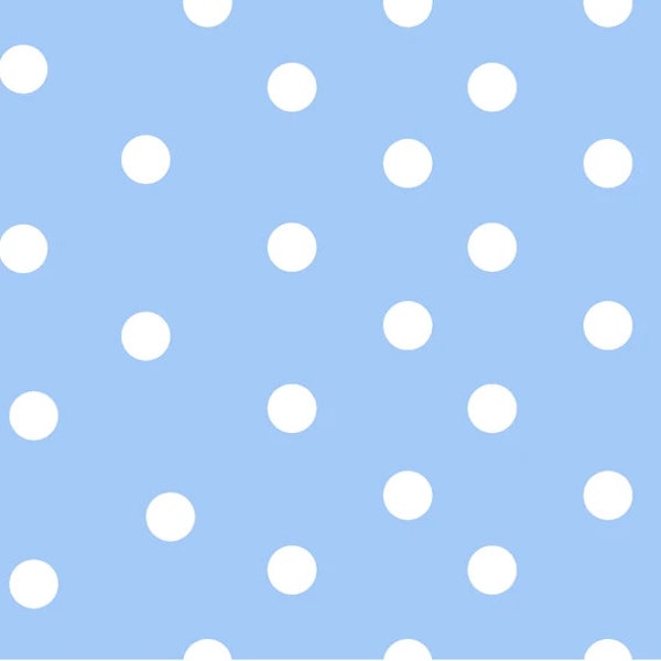 Dots Blue, FLANNEL fabric by the yard