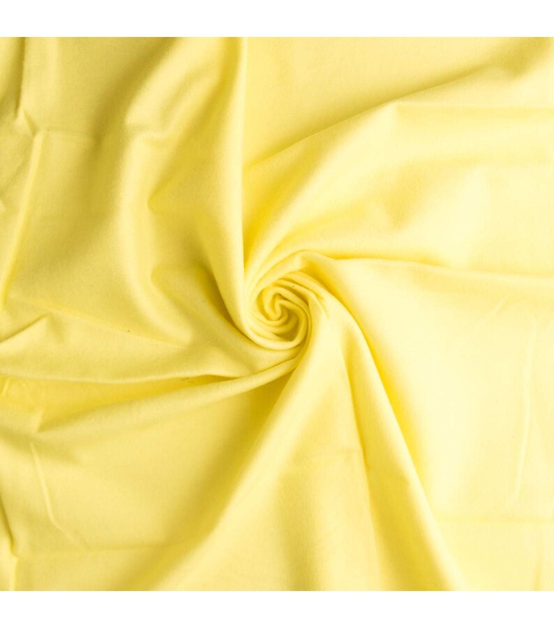 Bright Yellow Solid, FLANNEL Fabric by the Yard Etsy
