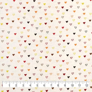 Hearts, FLANNEL fabric by the yard