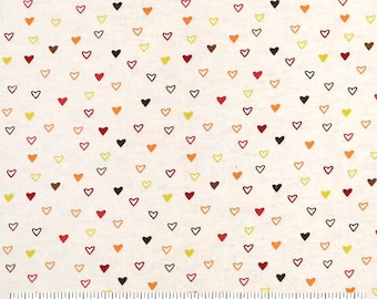 Hearts, FLANNEL fabric by the yard