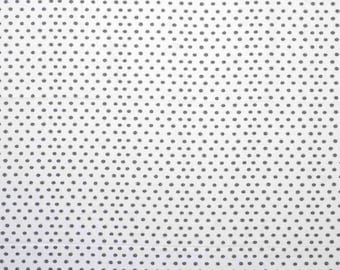 Gray Dots, FLANNEL fabric by the yard