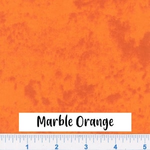 Marble Orange, FLANNEL fabric by the yard