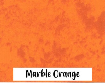 Marble Orange, FLANNEL fabric by the yard