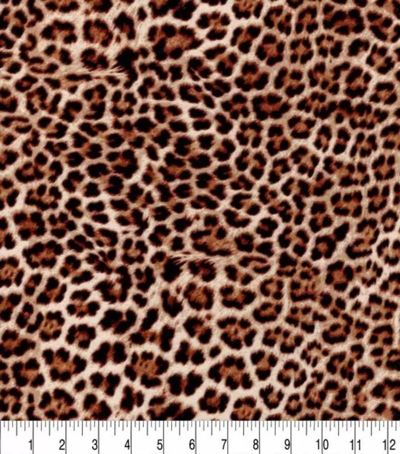 Leopard Print FLANNEL Fabric by the Yard Etsy