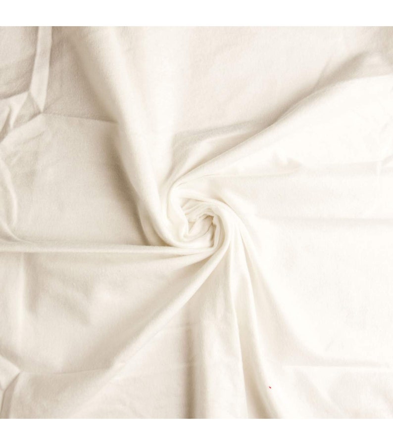 White solid flannel fabric by the yard etsy
