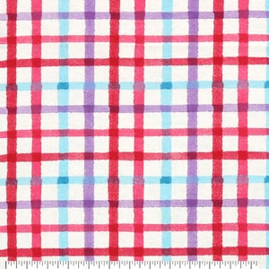 Spring Window Pane Plaid, FLANNEL fabric by the yard