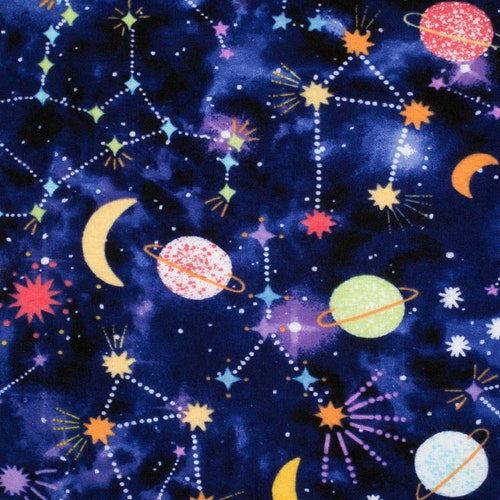 Flannel Fabric Galaxy Lights by the Yard 100% Cotton - Etsy