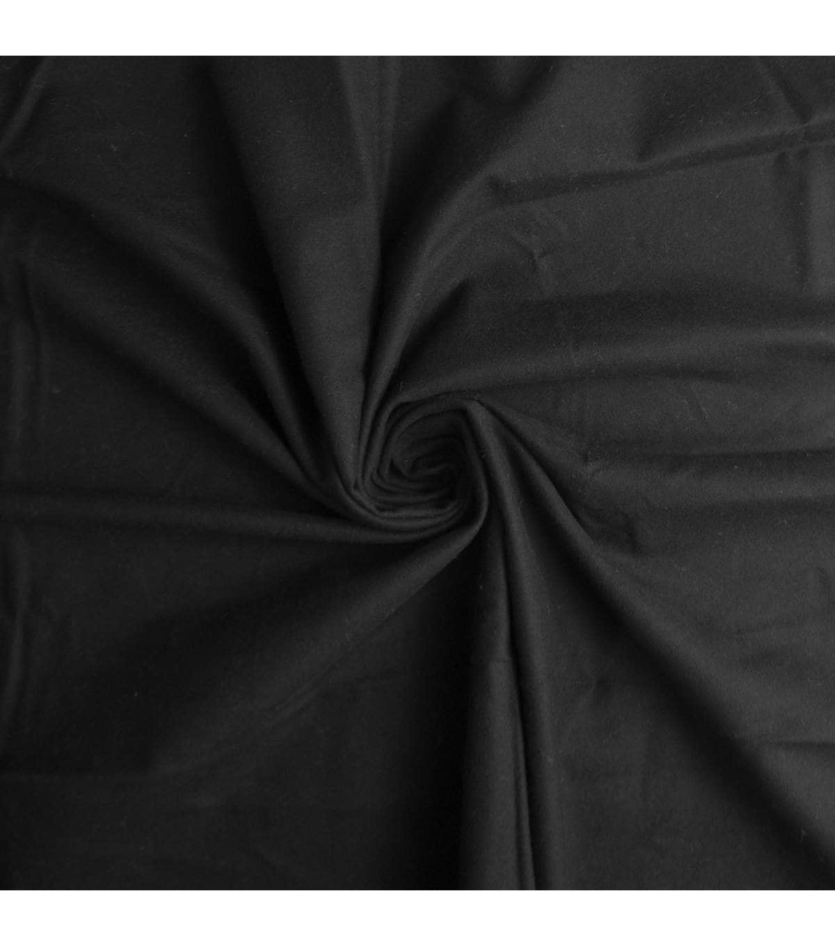Black Solid, FLANNEL Fabric by the Yard - Etsy