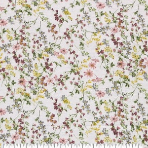 Vintage Floral, FLANNEL fabric by the yard