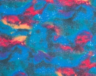 Rainbow Night Sky, FLANNEL fabric by the yard