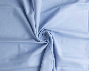 Powder Blue Solid, FLANNEL fabric by the yard