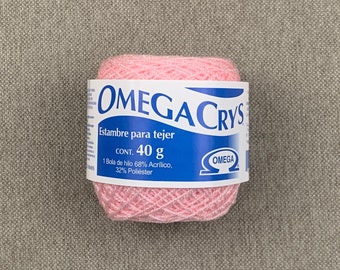 Baby Pink OmegaCrys baby weight yarn, 1.4 ounce ball