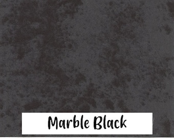 Marble Black, FLANNEL fabric by the yard
