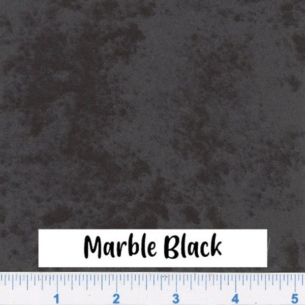 Marble Black, FLANNEL fabric by the yard