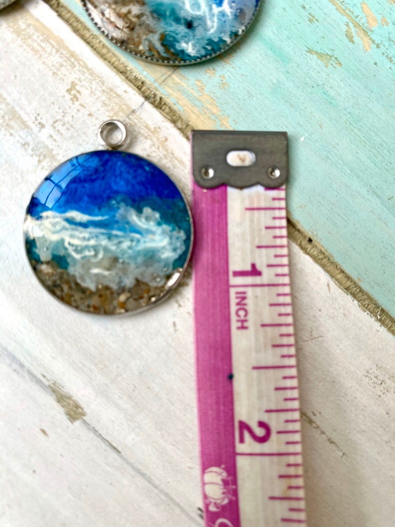 Beach Cremation Art Pendant Ocean Pendant AshesCremation Etsy