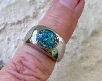 Cremation Ring, Stainless Steel Signet Urn Ring, Custom Memorial Jewelry, Pet Loss Cremains Keepsake Ring for Him