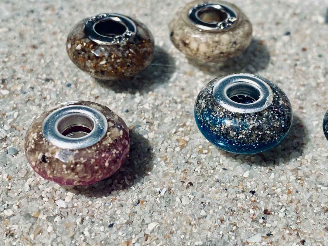 Pet Ash Beads Memorial Keepsake Beads Beach Sand Big Hole Etsy