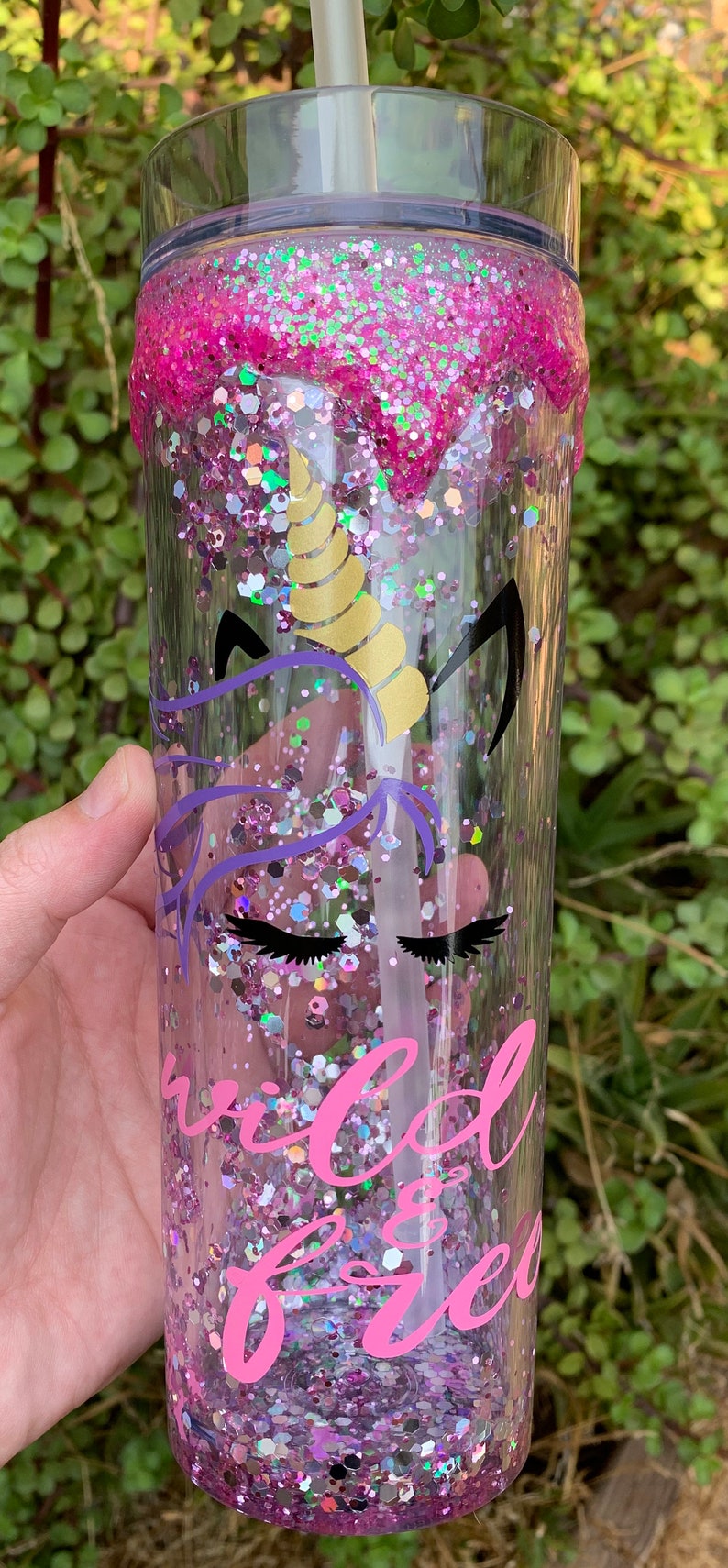 Snow Globe Tumbler Water Bottle Water Cup Tumbler Etsy