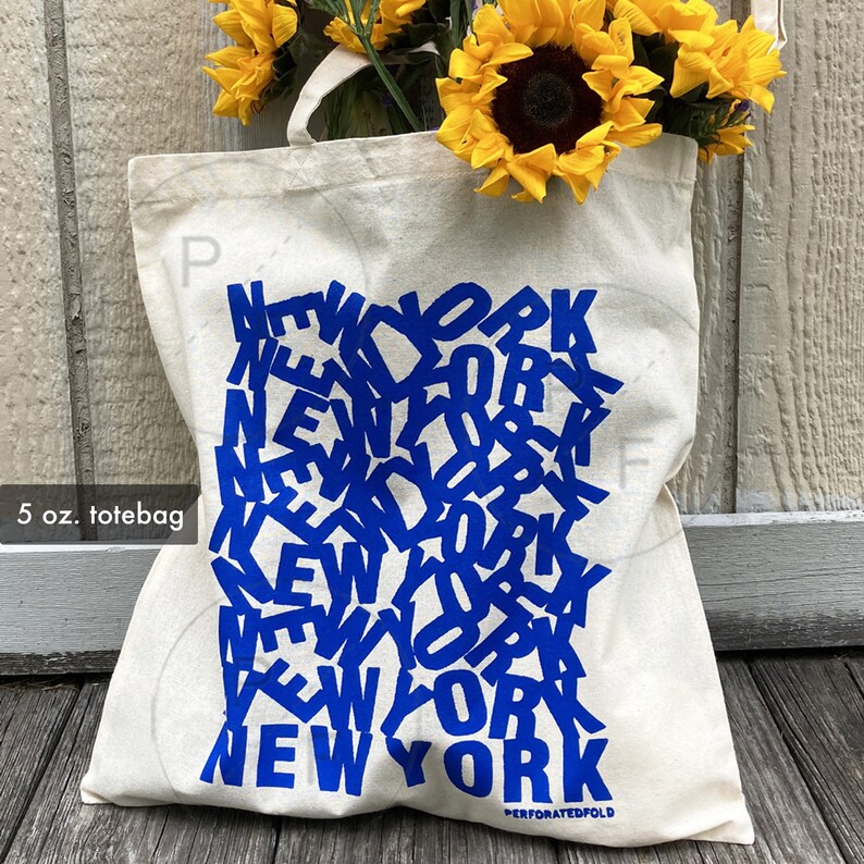 NYC Tote Bag Limited Edition Hand Screen Printed Digitally Etsy