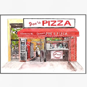 Joe's Pizza, Greenwich Village, NYC. Carmine St, Bleecker St.West Village, East Village, Times Square, FIDI, Williamsburg art.NYC Storefront