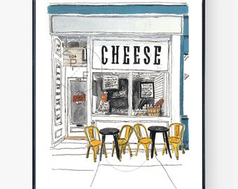 Cheese Shop Cold Spring Original Painting, New York, Cold Spring painting, Cold Spring New York, new york art, ny wall art, putnam county