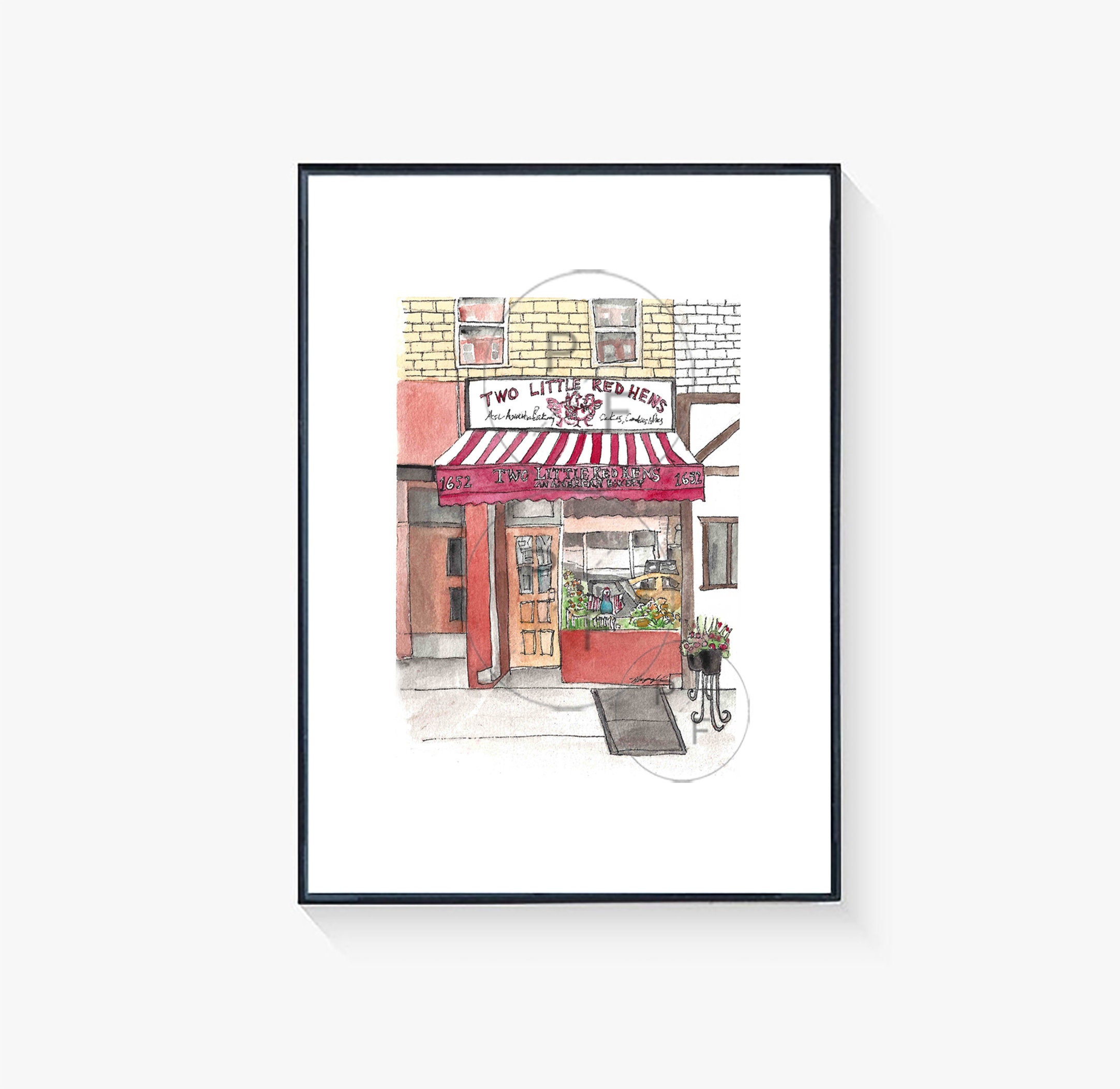 Two Little Red Hens NYC Print Upper East Side Cupcake Shop - Etsy