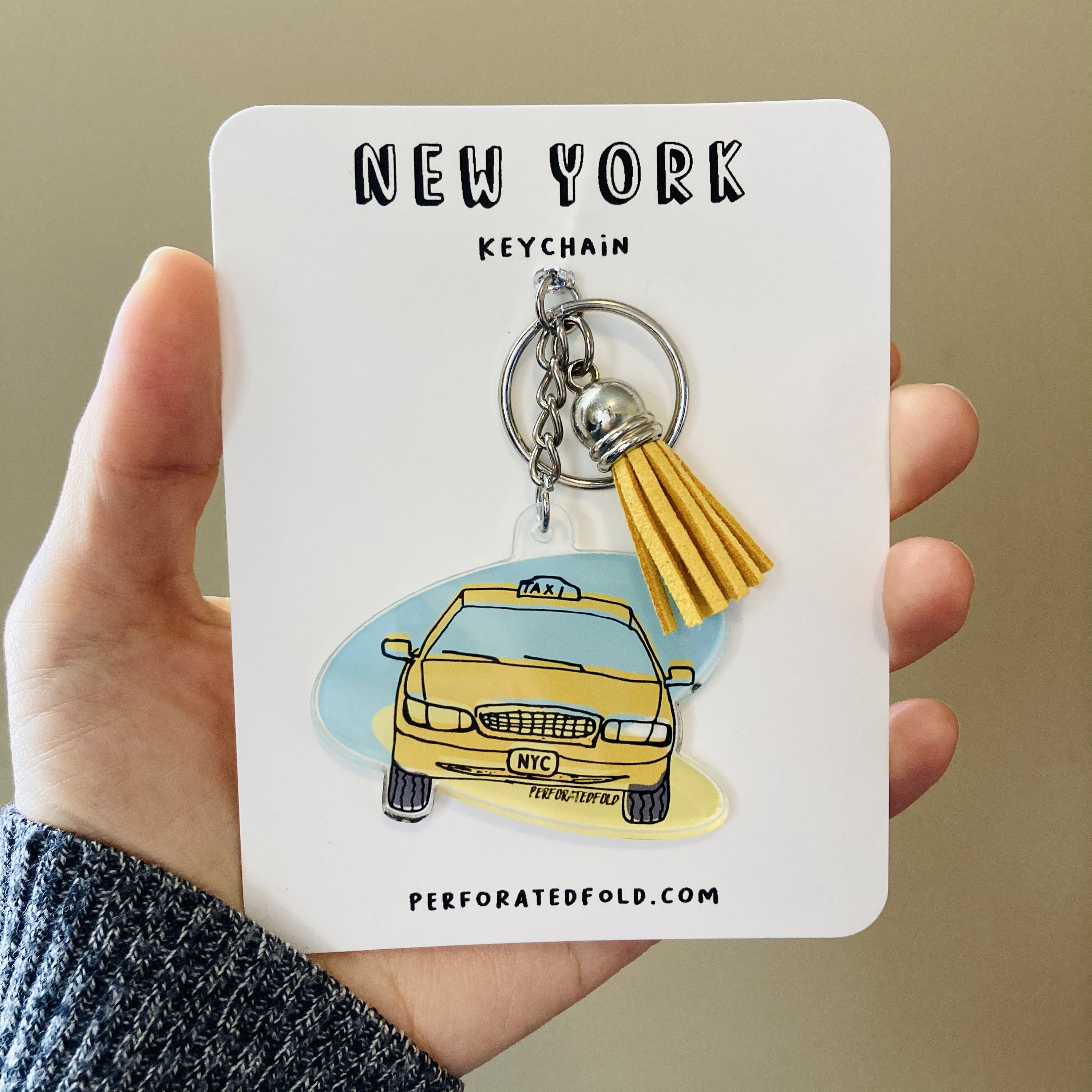 Taxi Cab Keychain - Etsy