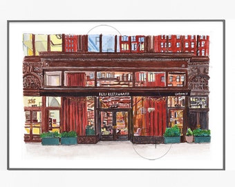 Limited Edition- Ilili Restaurant NYC print, NYC wall art, Nomad nyc, iconic NYC, new york art