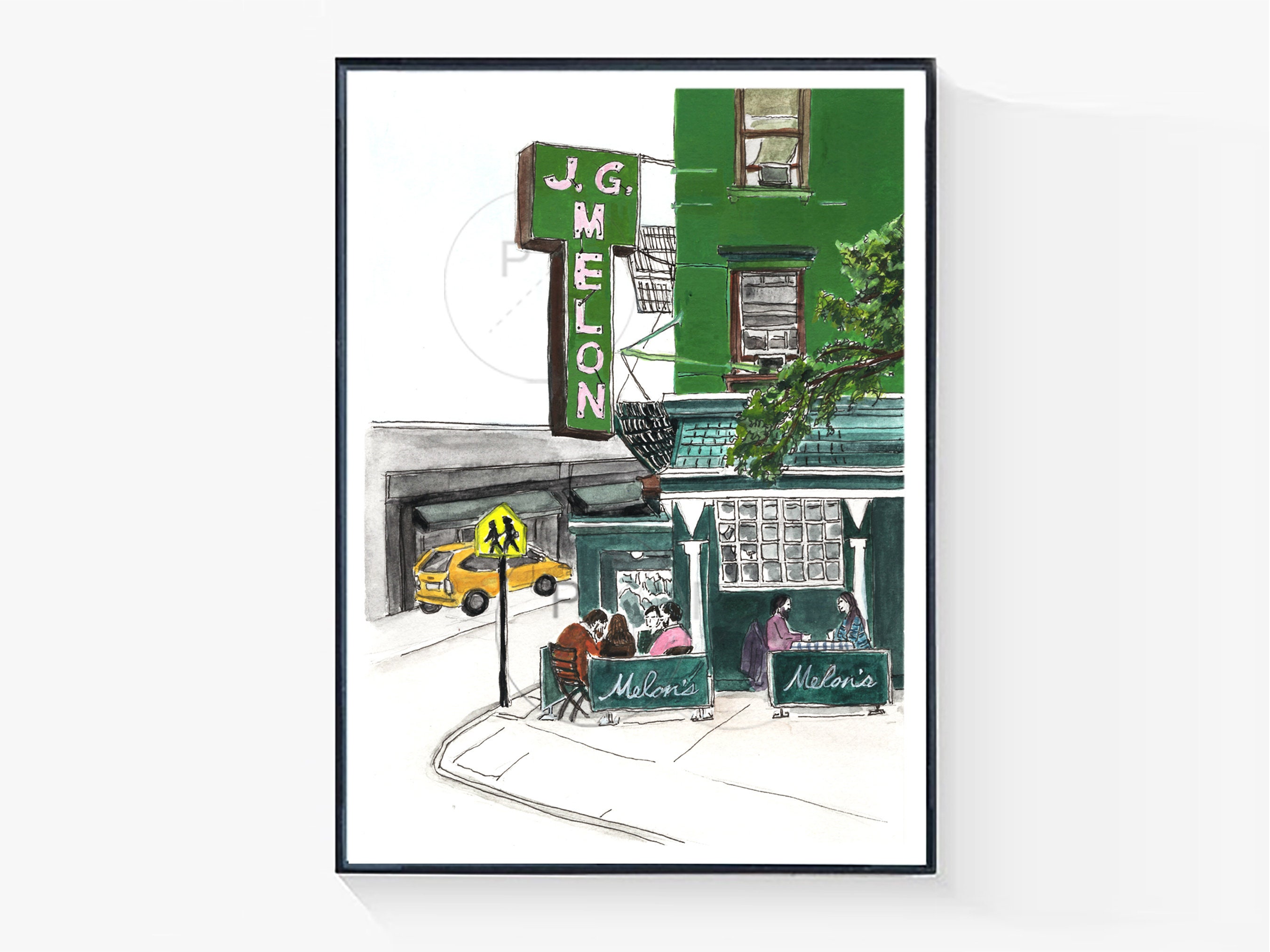 J.G. Melon Upper East Side NYC. NYC Restaurant New York Etsy