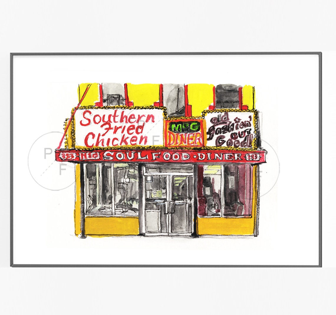 M&G Soul Food Diner, Harlem, NYC, Harlem Art, Nyc Restaurants, NYC Art