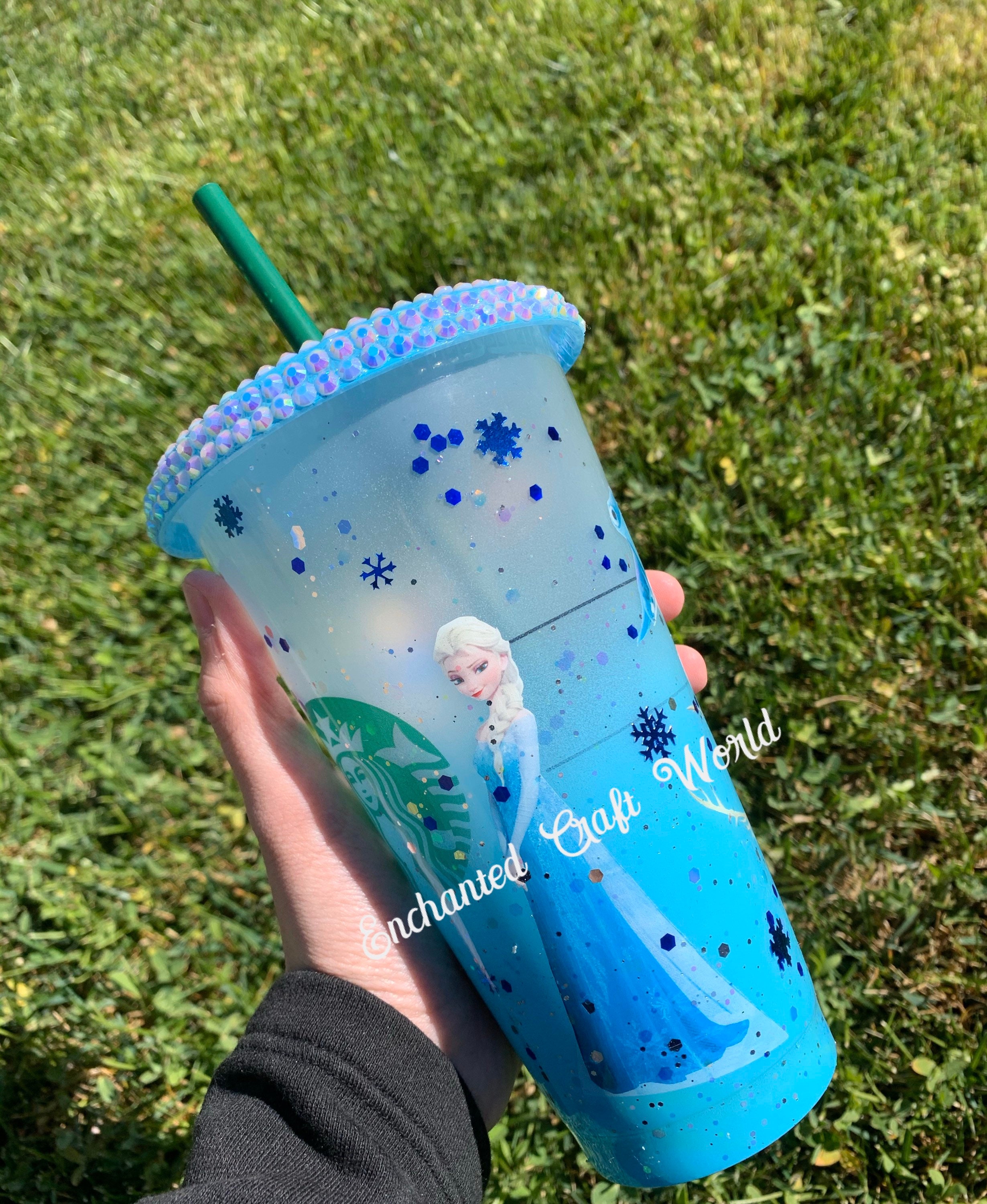 473ml/16oz Blue Unicorn Plastic Contigo Cup with Straw – Ann Ann Starbucks