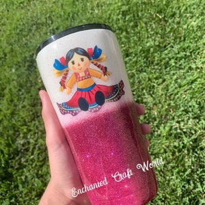 Custom Doll tumbler - Mexican Doll - Custom