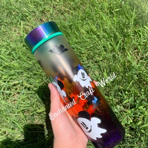 Authentic Glass halloween tumbler Mickey Ghost Minnie Ghost Spooky Halloween Mickey bats Minnie bats image 3