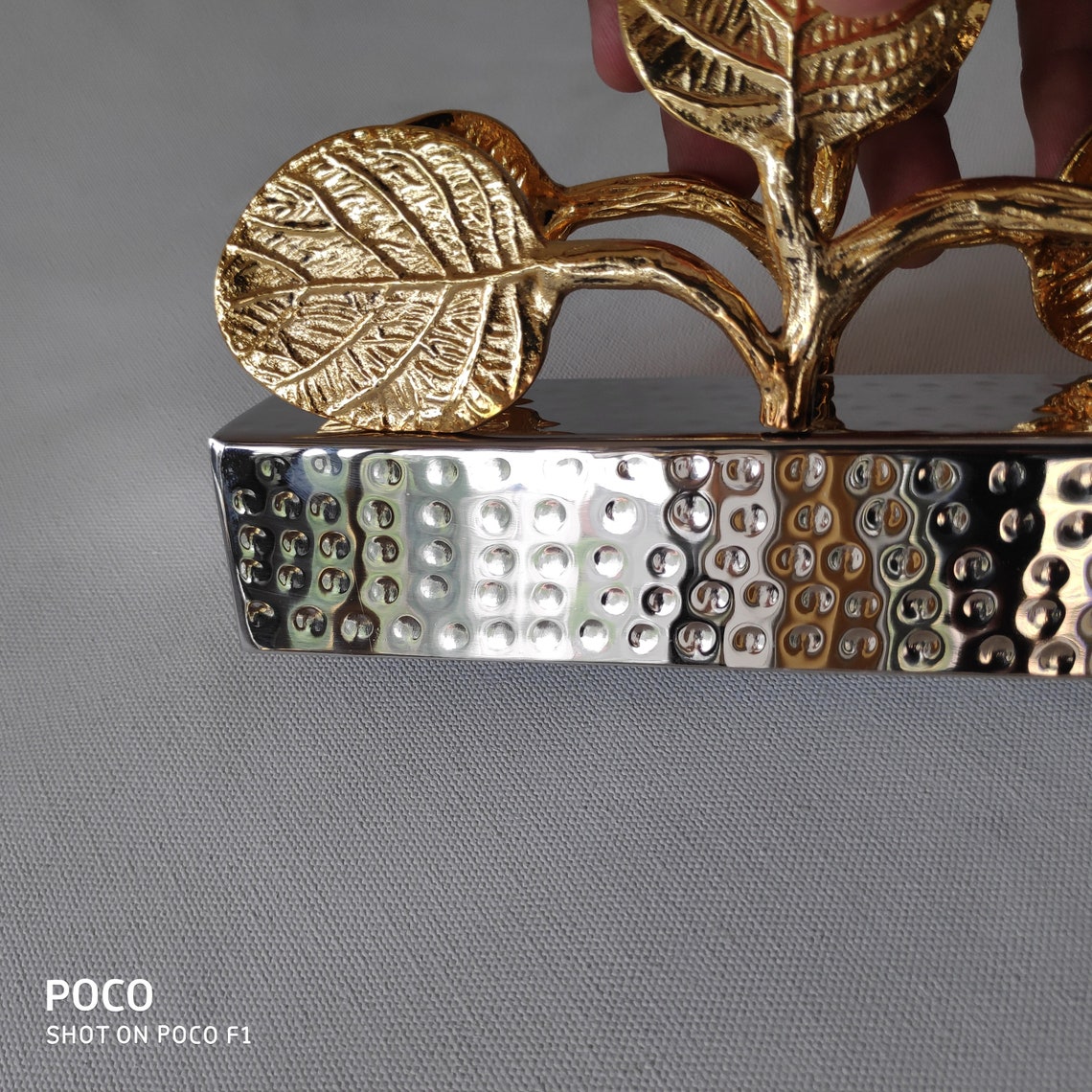 Stainless Steel Napkin Holder with Brass element in gold Etsy