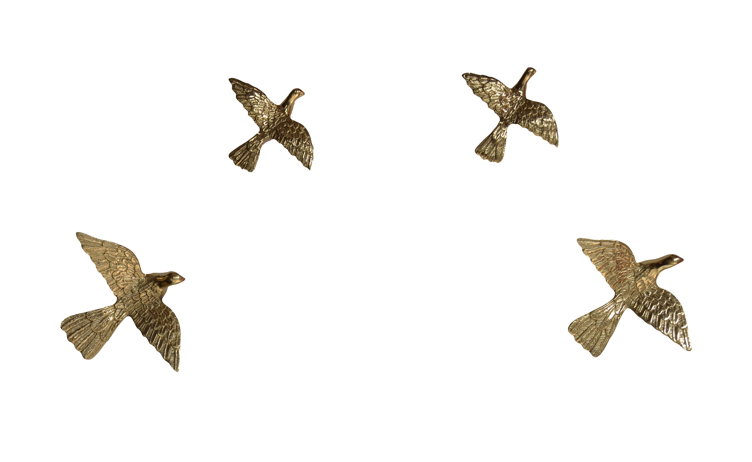 4 Pc Brass Birds wall art brass bird wall Art bedroom decor | Etsy